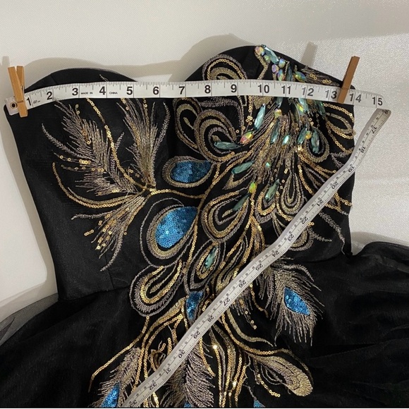 NINA CANACCI Peacock Tulle Party Dress 10 - Picture 5 of 8